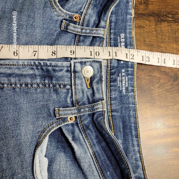 Old Navy Jeans Size 4 OG Straight High Rise Tummy Control Medium Wash - Picture 8 of 11